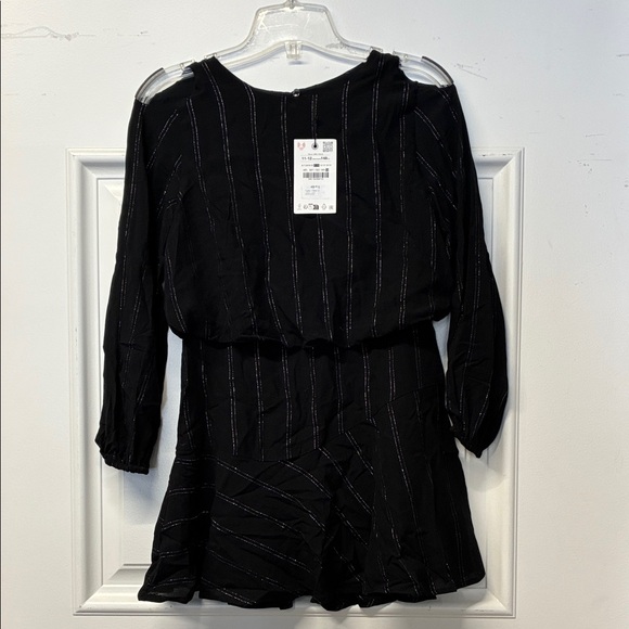 Zara Other - Zara Kids Black Dress with Subtle Stripes